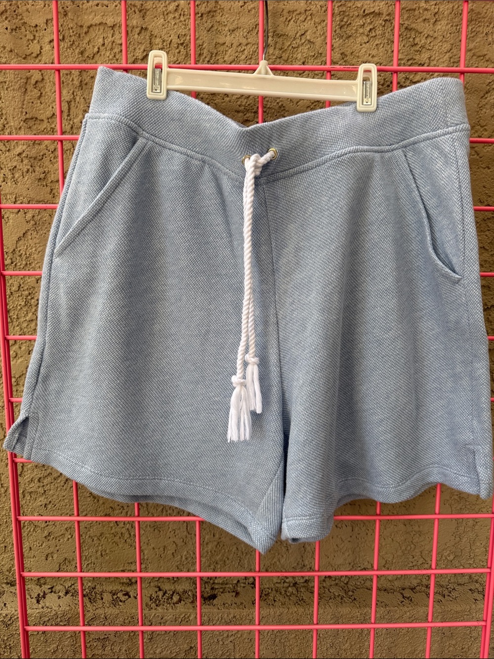 New Talbots Light Blue Rope-Drawstring Athletic Shorts